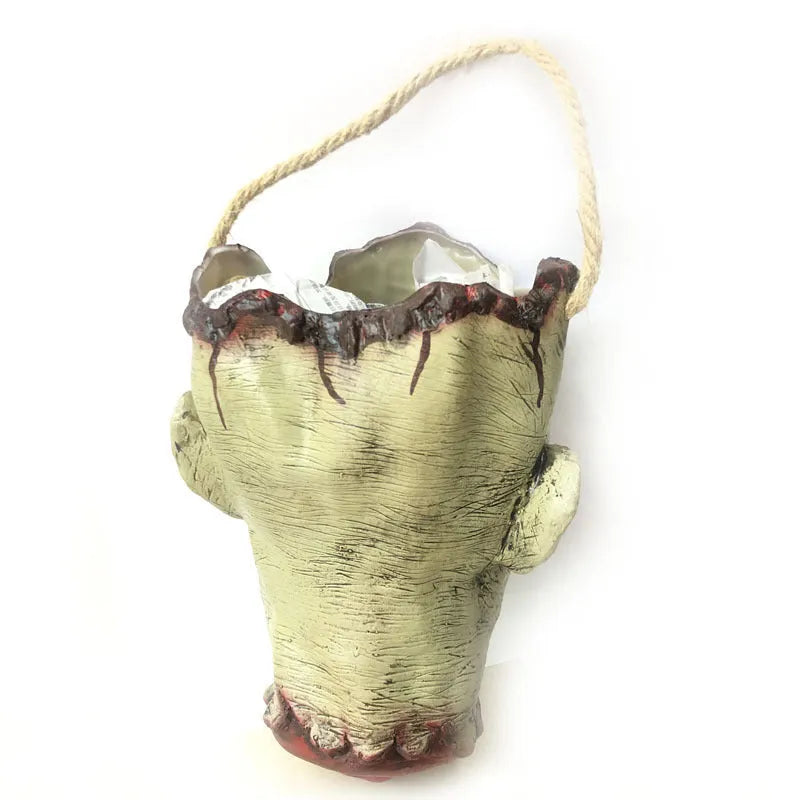 Halloween vinyl tote bag with rope handle, 35-40cm total height, 15-16cm width, average size handbag