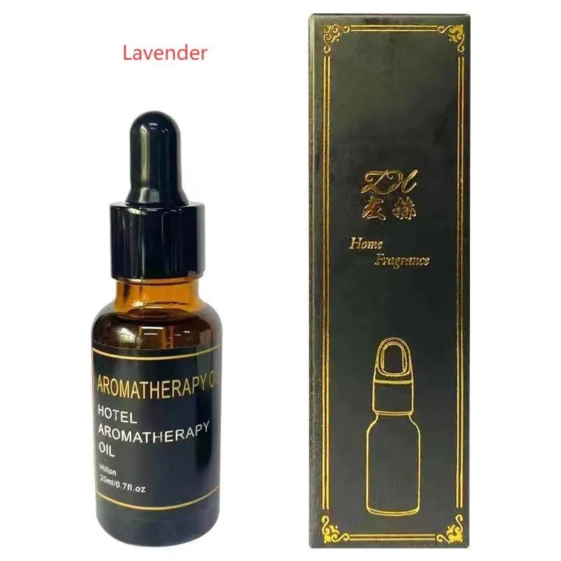 Ten 20ml bottles of household aromatherapy essential oil in different fragrances.