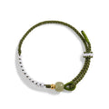 Hetian jade carrying strap bracelet with adjustable cord and electroplated spring colouring