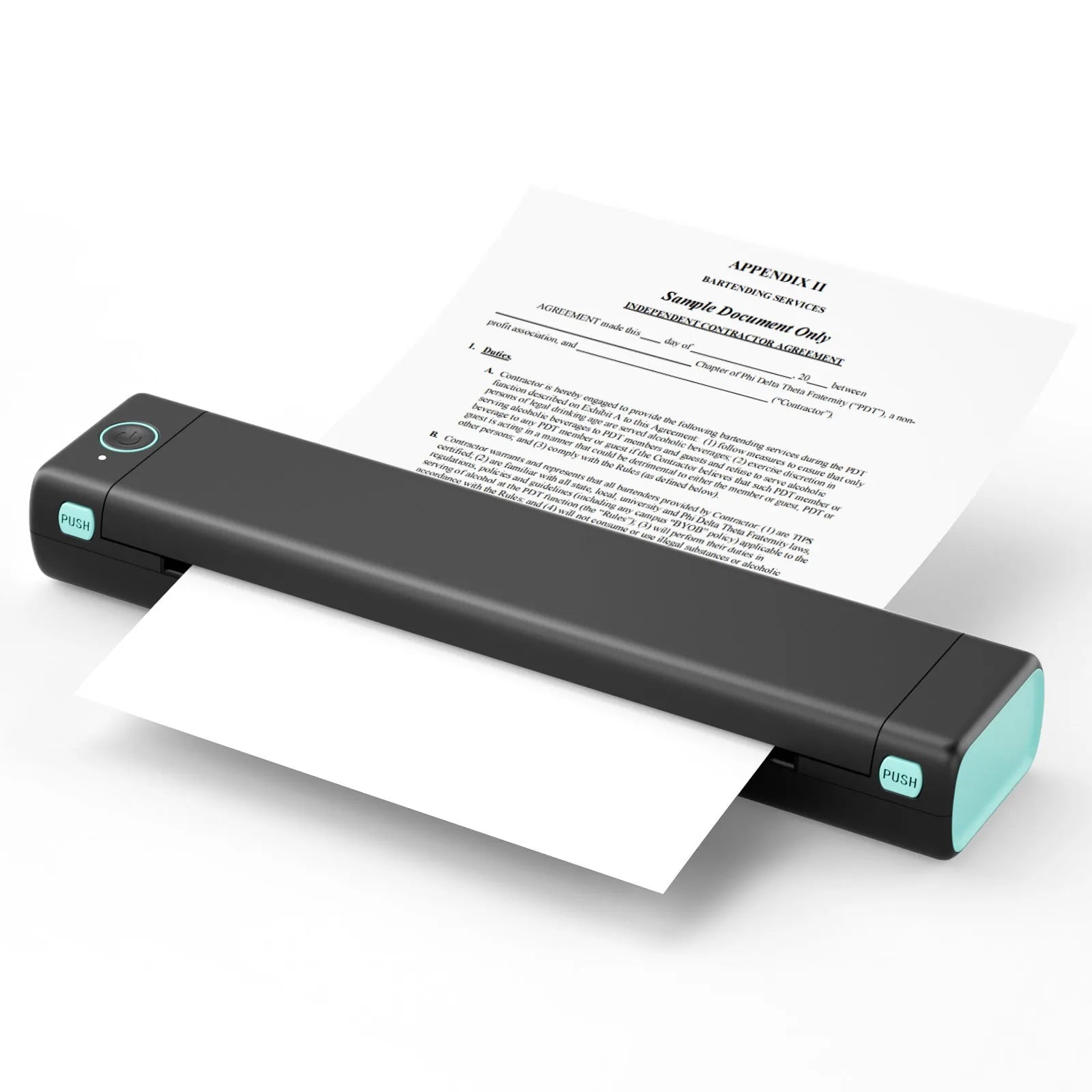 Phomemo M08F A4 portable thermal printer in compact design with multiple colour options