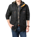 Men's casual windproof thin mountaineering jacket with loose fit and patch pocket, sizes M-5XL