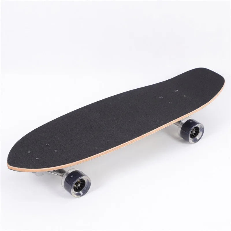 White maple wooden street scooter with 31-inch deck length for urban commuting