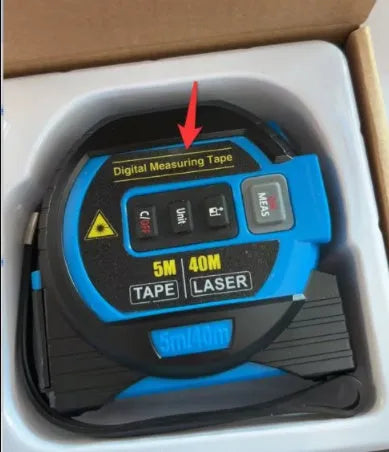 3 in 1 laser tape measure rangefinder with 5m tape ruler in blue for construction and DIY use