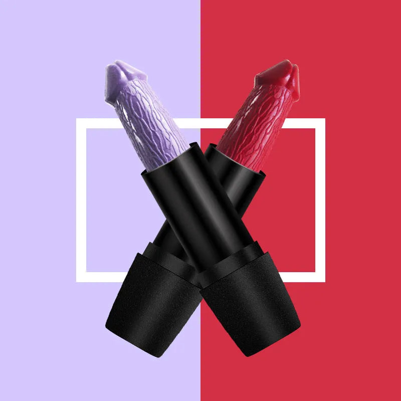 Beauty Creative Styling Mushroom Head Matte Lipstick in Rose Red shade with black tube