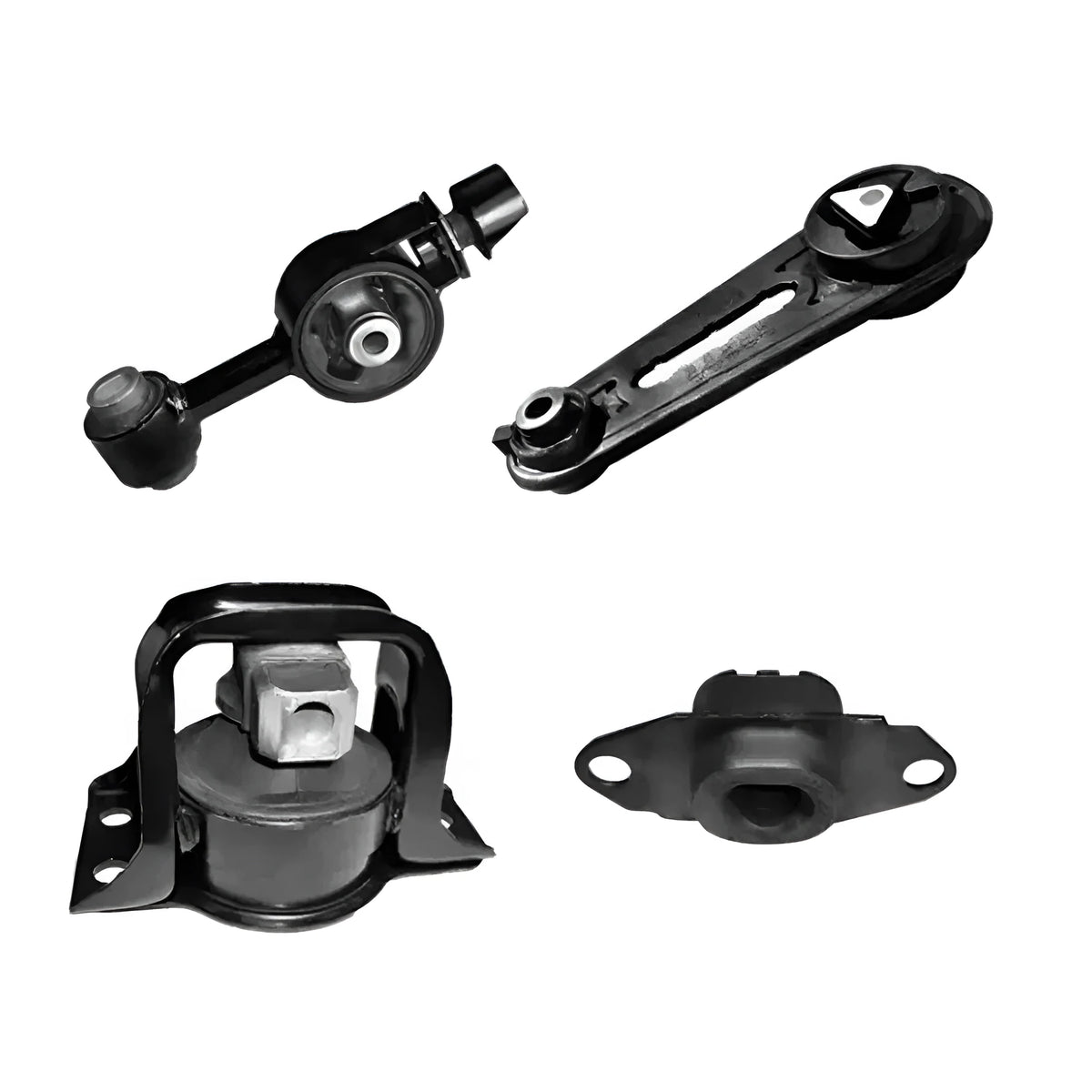 4-piece alloy engine bracket set for Nissan Sylphy Tiida 1.8 2006-2018 on white background