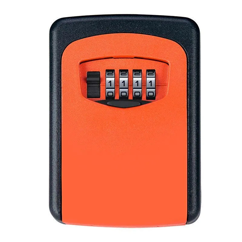 Metal die-cast anti-theft code storage box in grey, small size 117x82x37mm, for garage key storage.