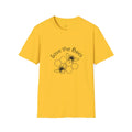 Yellow men's T-shirt with 3D digital printing design, loose fit, round neck, and short sleeves