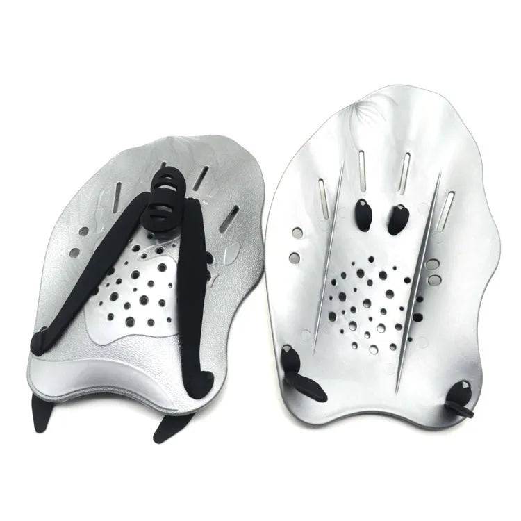 Webbed arm paddles for freestyle stroke swimming training in multiple colours