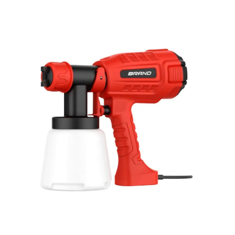Electric Spray Gun Painting Tool 450W Paint Spraying Machine with 0.8/1.8/2.5mm Nozzles 26.5x16.5x19.5cm Red EU Plug for Home DIY Furniture Painting
