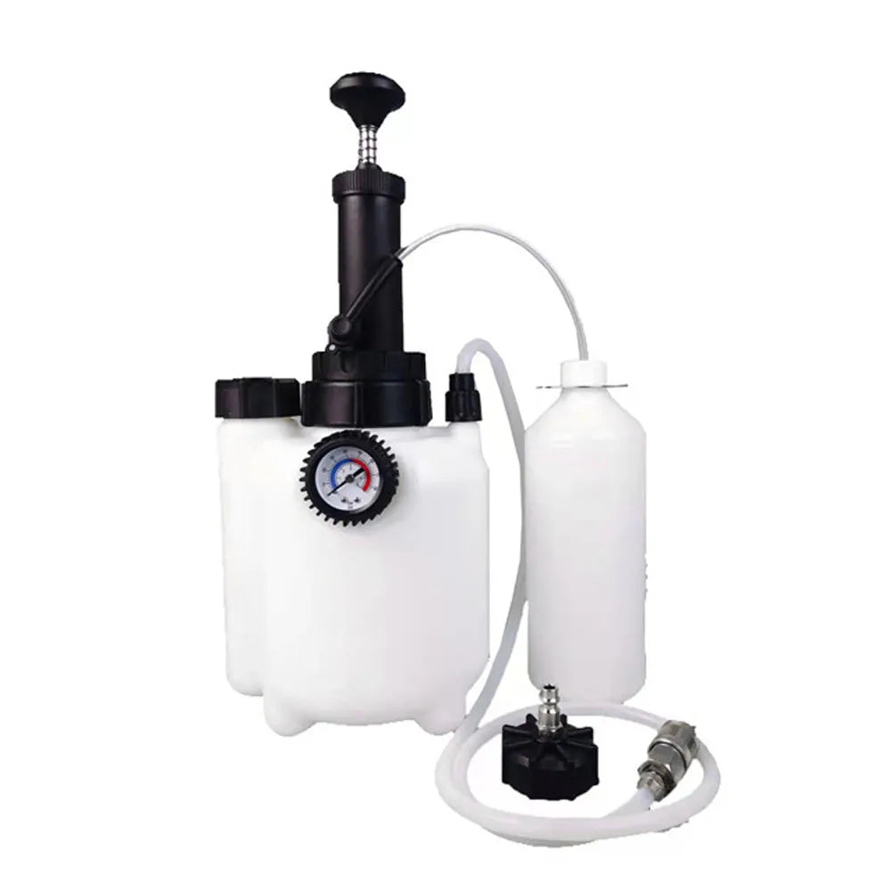 White 3L automotive brake oil tank replacement tool with copper and iron components