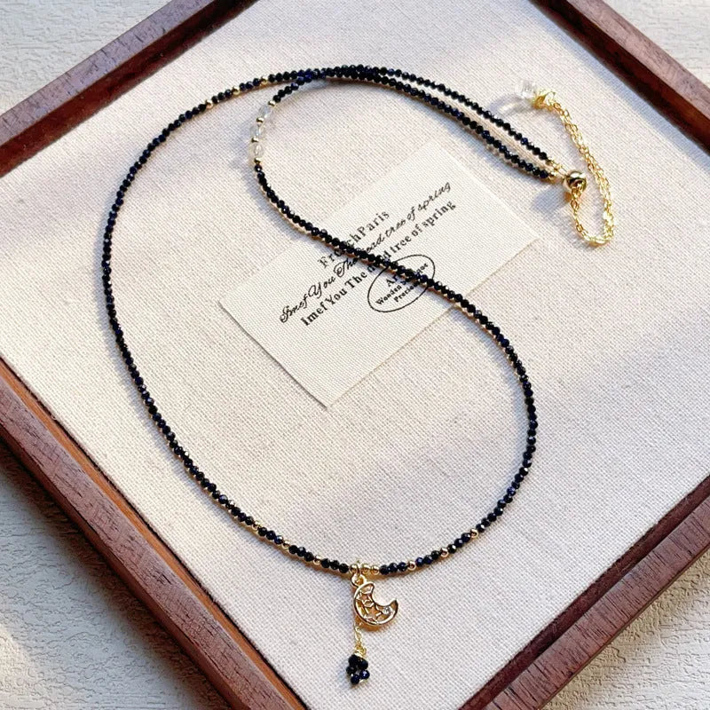 Women's blue gold sand stone three-ring multi-layer bracelet with manual craft details