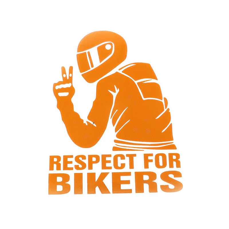15 by 11 cm vehicle body sticker on a motorcycle fairing, showing reflective silver colour option.