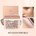 Star Shattered Glitter Highlighter Face Makeup Blush Palette 81g White Rose Series three shades