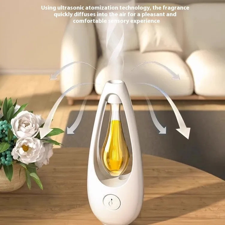 Ultrasonic aroma diffuser and mosquito repellent unit with essential oil bottle.