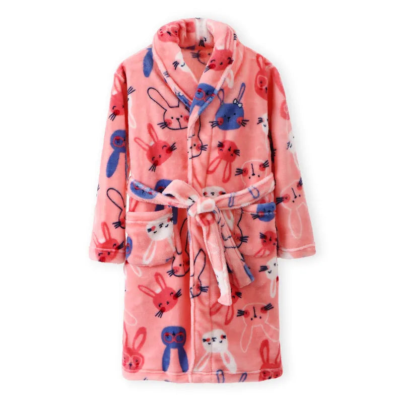 Children's autumn winter flannel pyjamas in purple mermaid design, unisex, sizes 110-170cm