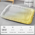 Gradient colour Ice Silk pet cooling mat in three colours Yellow Black Blue with M L XL sizes