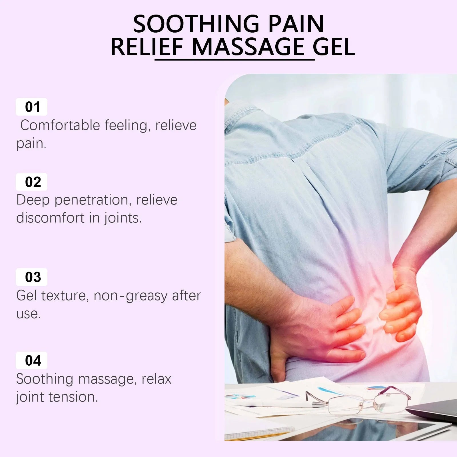 100g tube of joint and muscle massage gel for knee and elbow care