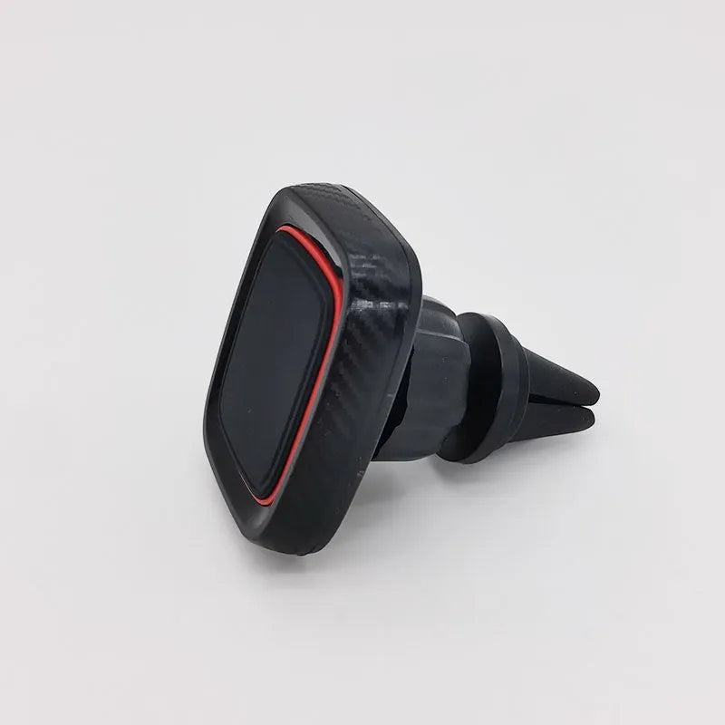 Hose black universal car air vent phone holder with long brush design mounted on vehicle dashboard