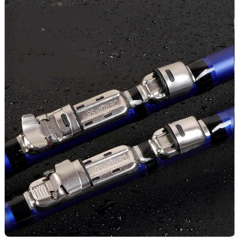 Blue Rock Carbon Fishing Rod – Telescopic Sea Fishing Rod in Carbon Fibre, Available in 3.6m, 4.5m, 5.4m, and 6.3m Lengths, Blue Finish for Shore and Rock Fishing Applications