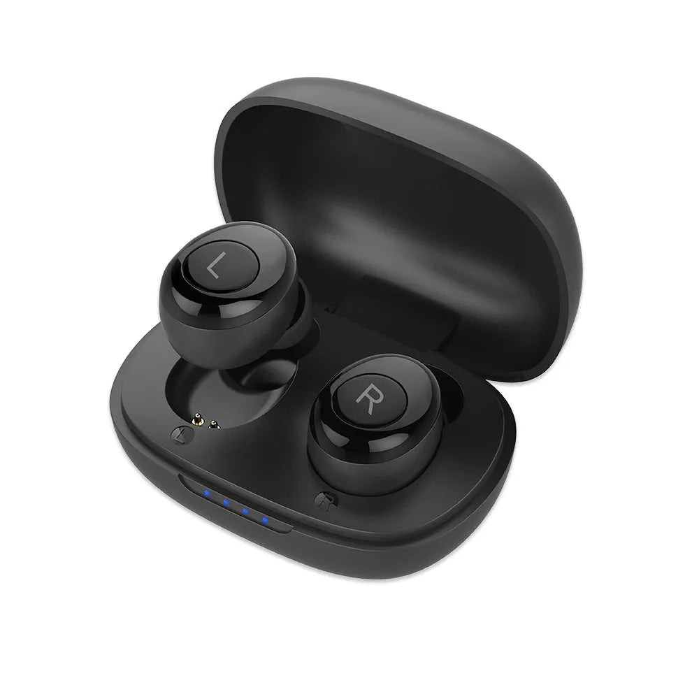 H001 rechargeable Bluetooth digital headset sound amplifier in black for swimming and wading sports made from medical plastic