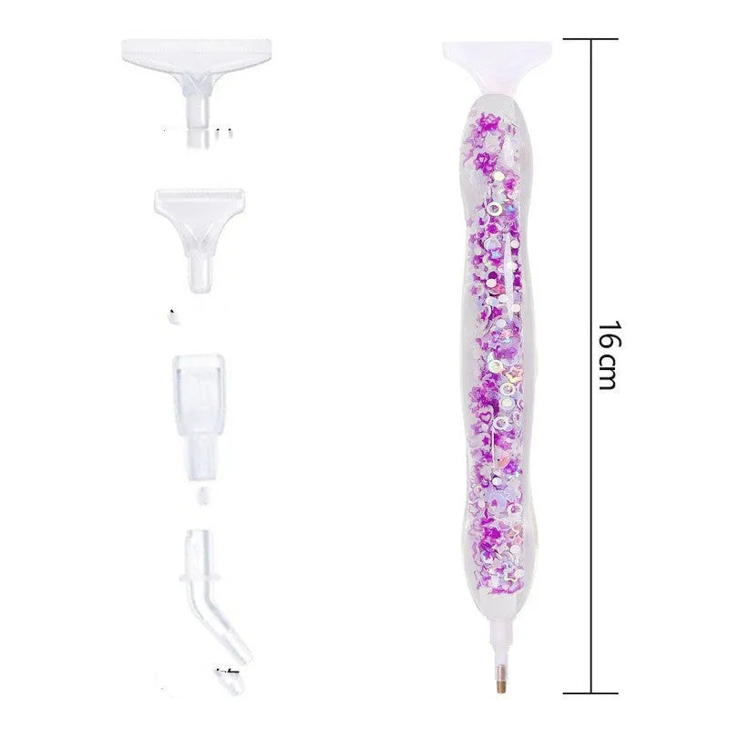 Resin luminous pen for diamond painting dot drill pen with glow feature and five colour options