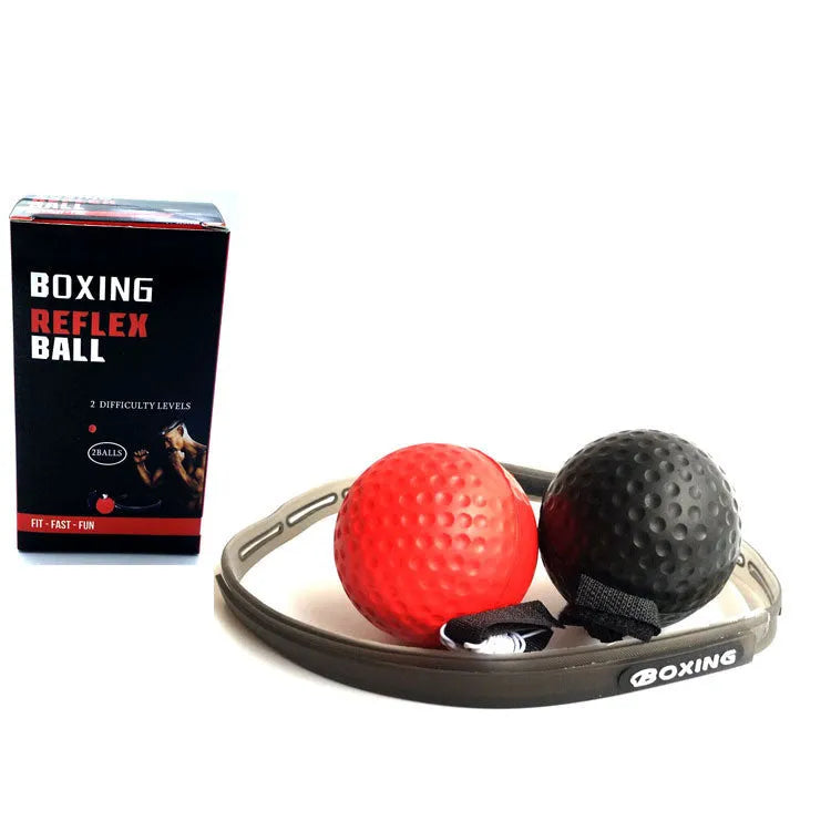 Silicone headband boxing ball with red PU foam ball for fitness and self-defence training