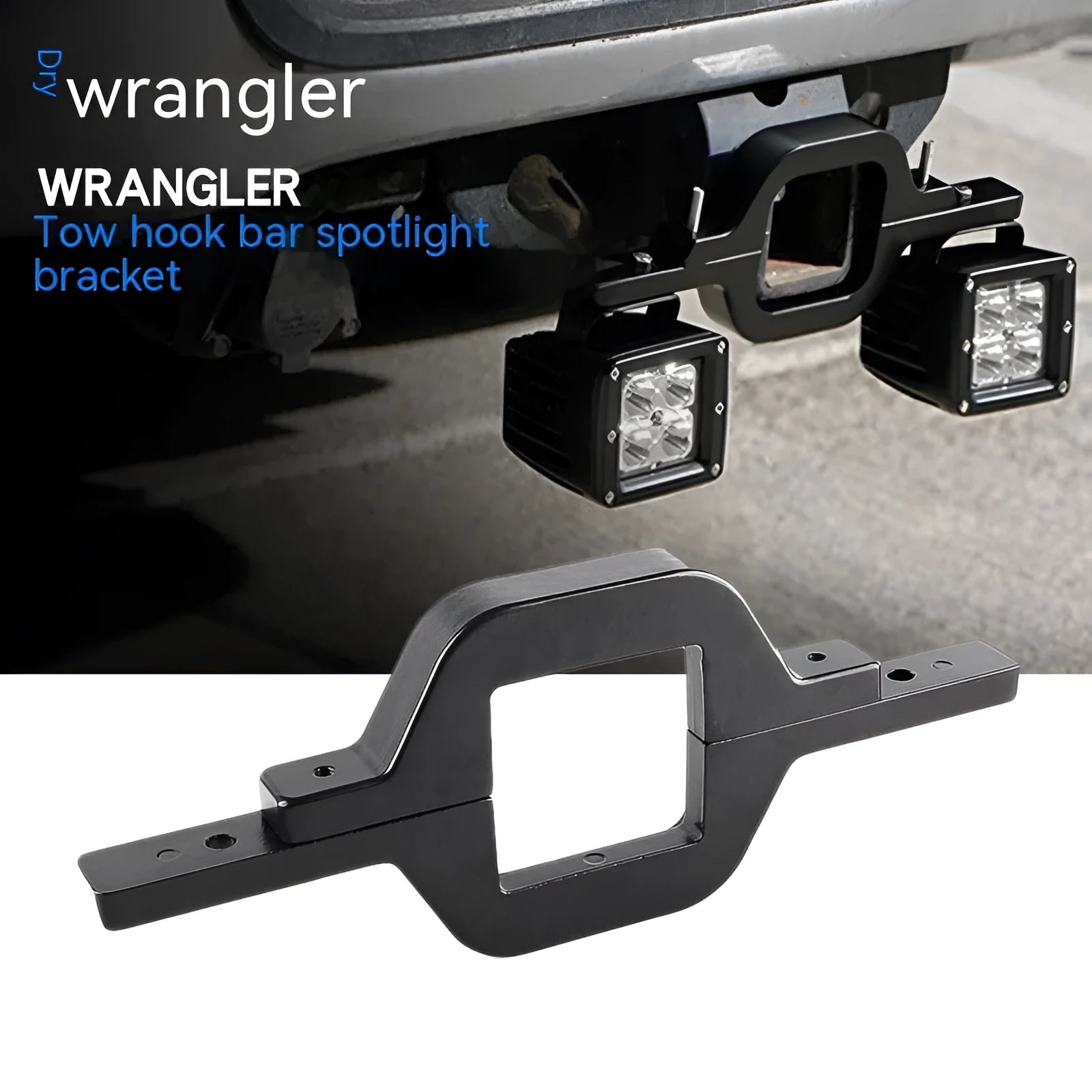 Black aluminium alloy LED reverse lamp bracket for Jeep Wrangler off-road vehicles
