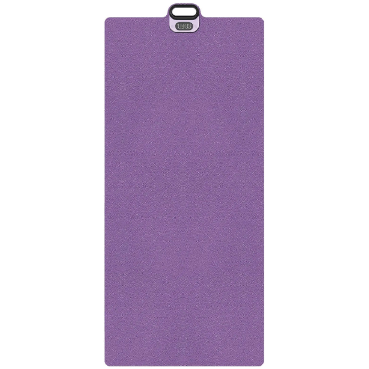 Folding TPE yoga mat with integrated phone holder, 6mm thick, in pink purple or black gray