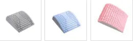 Blue back stretcher pillow for lumbar support with acupressure massage function