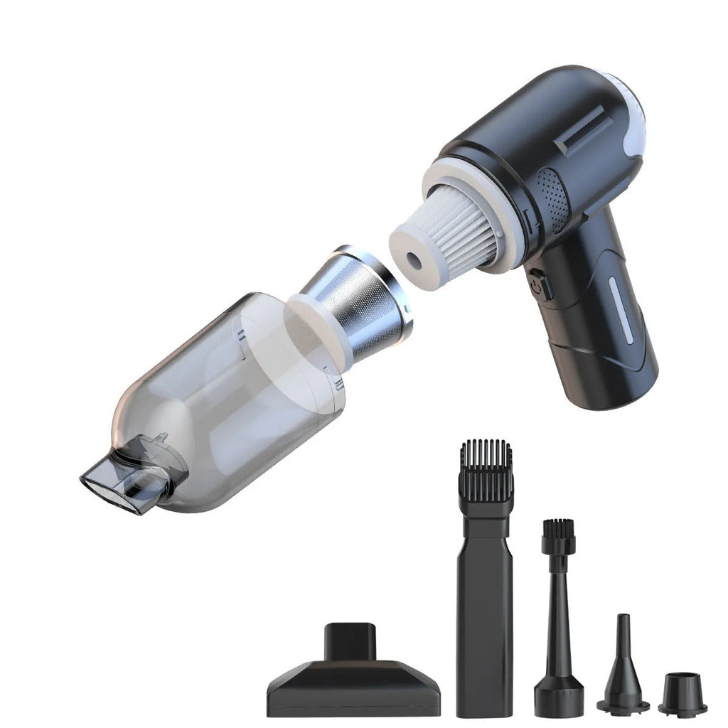 Handheld wireless pet vacuum cleaner with attachments for cat and dog fur removal
