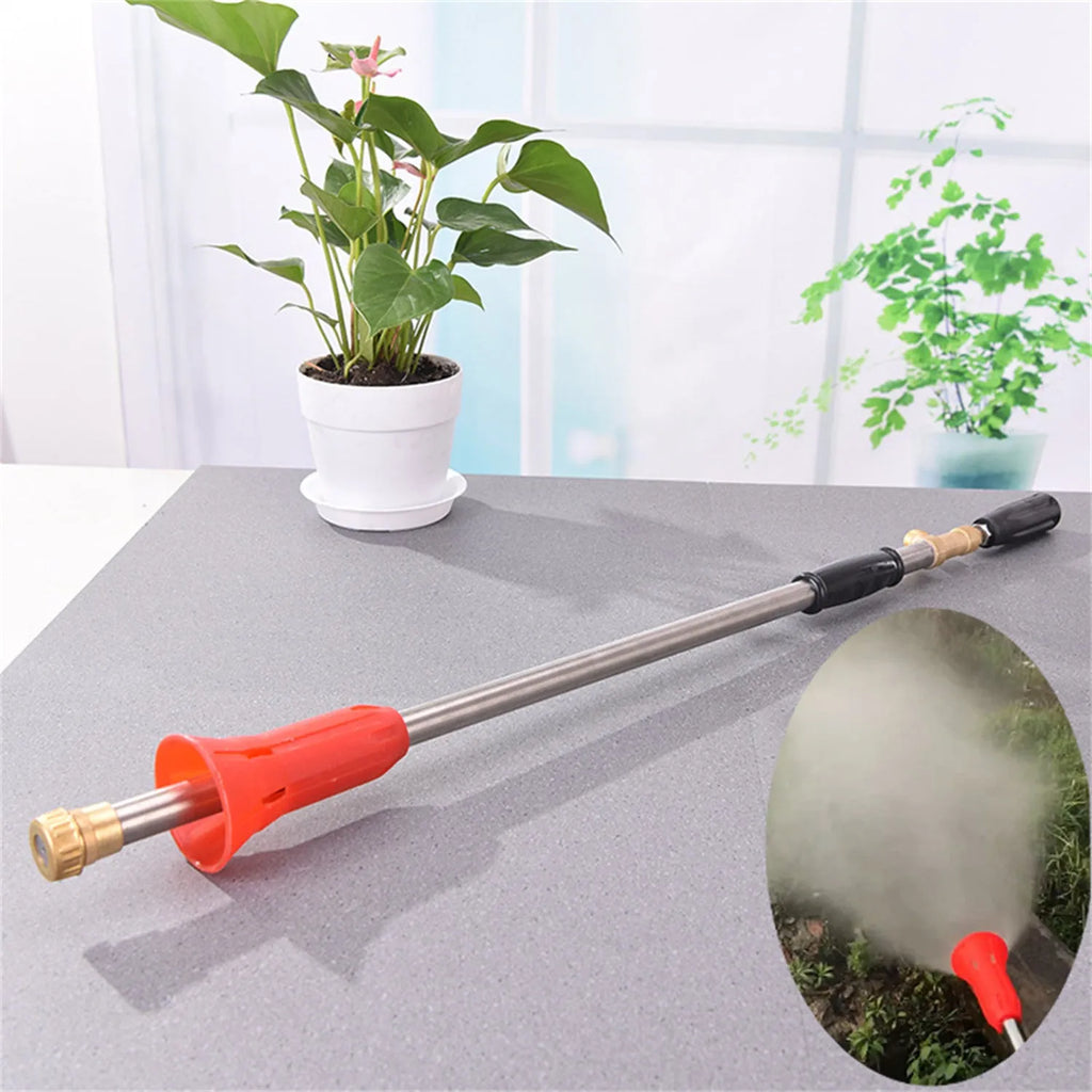 Adjustable high-pressure agricultural spray gun in submachine gun style