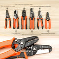 Multifunctional electrician manual peeling pliers with 0.6-3.2mm stripping capacity in 165mm size
