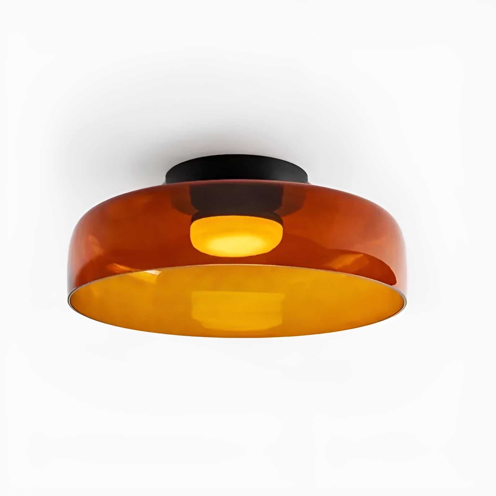 Modern simple round wall lamp D420 H110 in gray for corridor or balcony