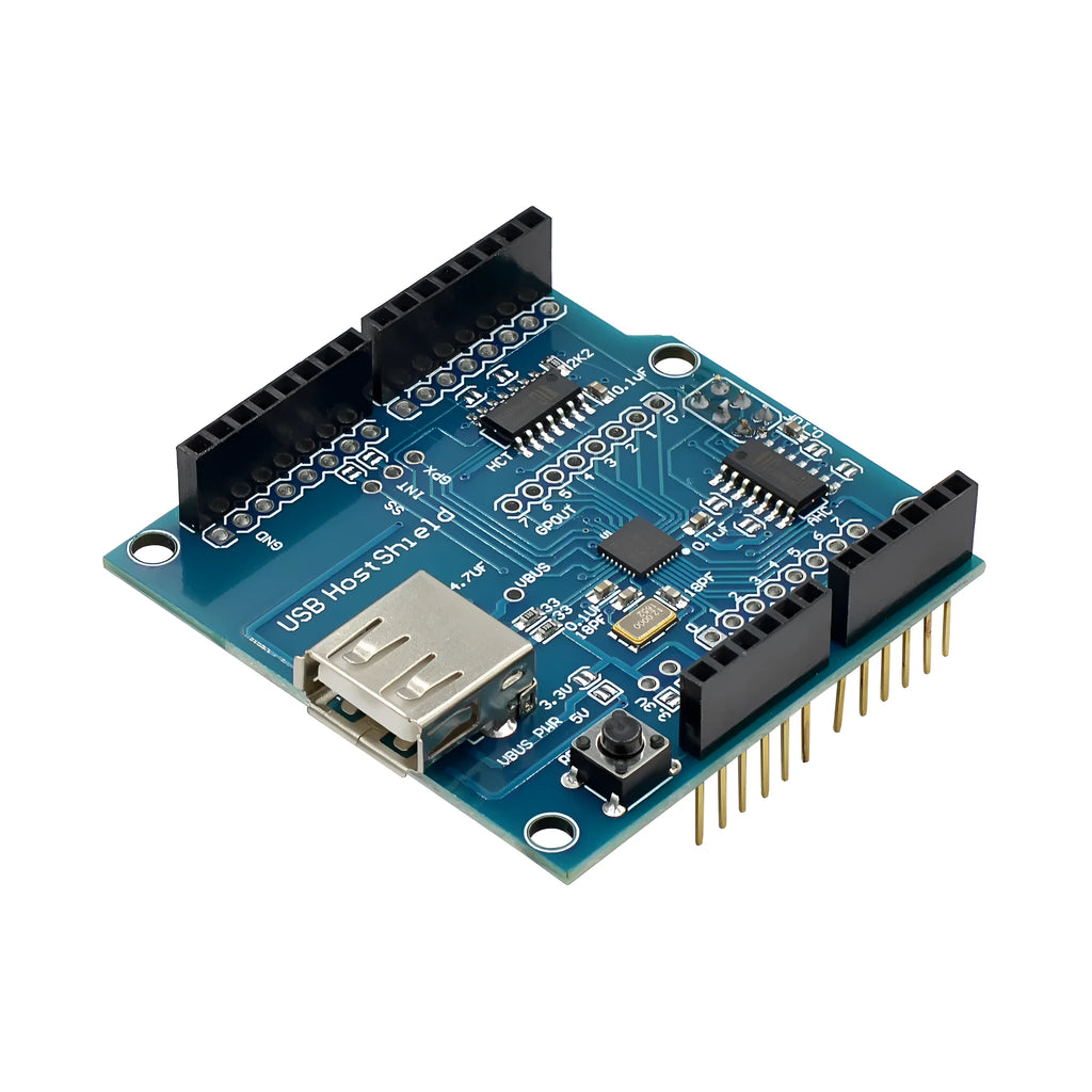 USB host shield for Arduino compatible with Google ADK and MEGA 2560, model 3421, flank installation