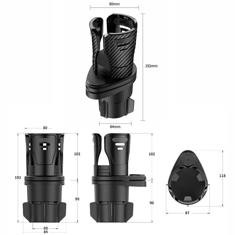 Second generation upgrade car cup holder modification in carbon fibre finish