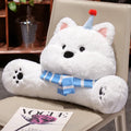 Plush cartoon car backrest cushion with cute animal print 60x35 cm