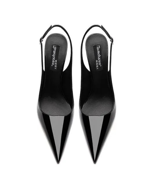 Nude women's high heels with ankle-strap design and hollow detail in soft PU leather