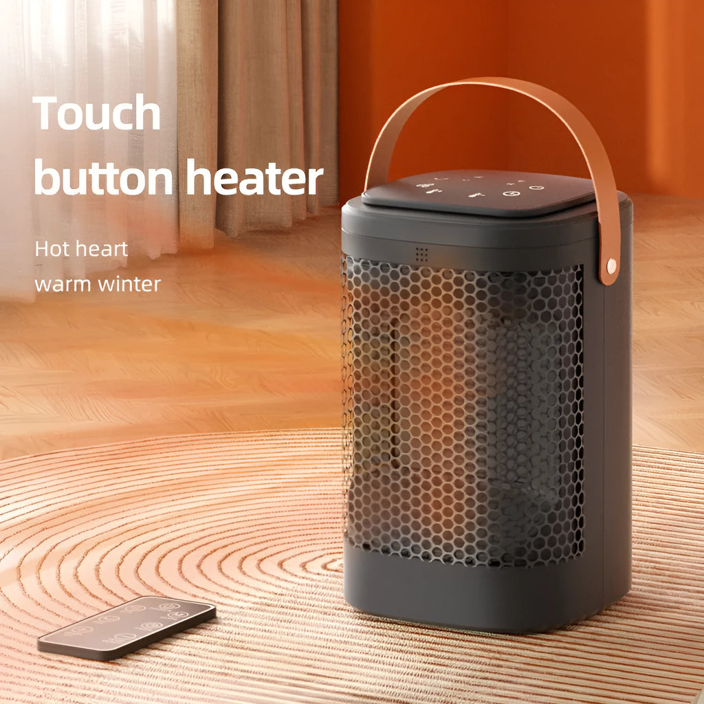 Hot and cold air heating radiator with remote control and touch screen interface, 157 x 253 mm electronic model