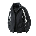 Men's loose fit polyester windproof coat in solid colour for spring autumn, shown in 1572 Amber Black