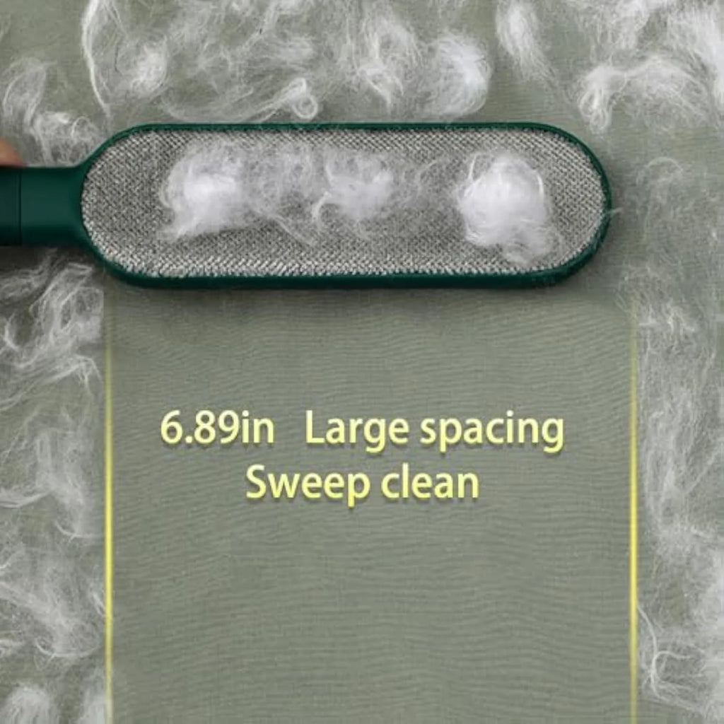 Pet hair remover brush with storage base in blue, green or white colours
