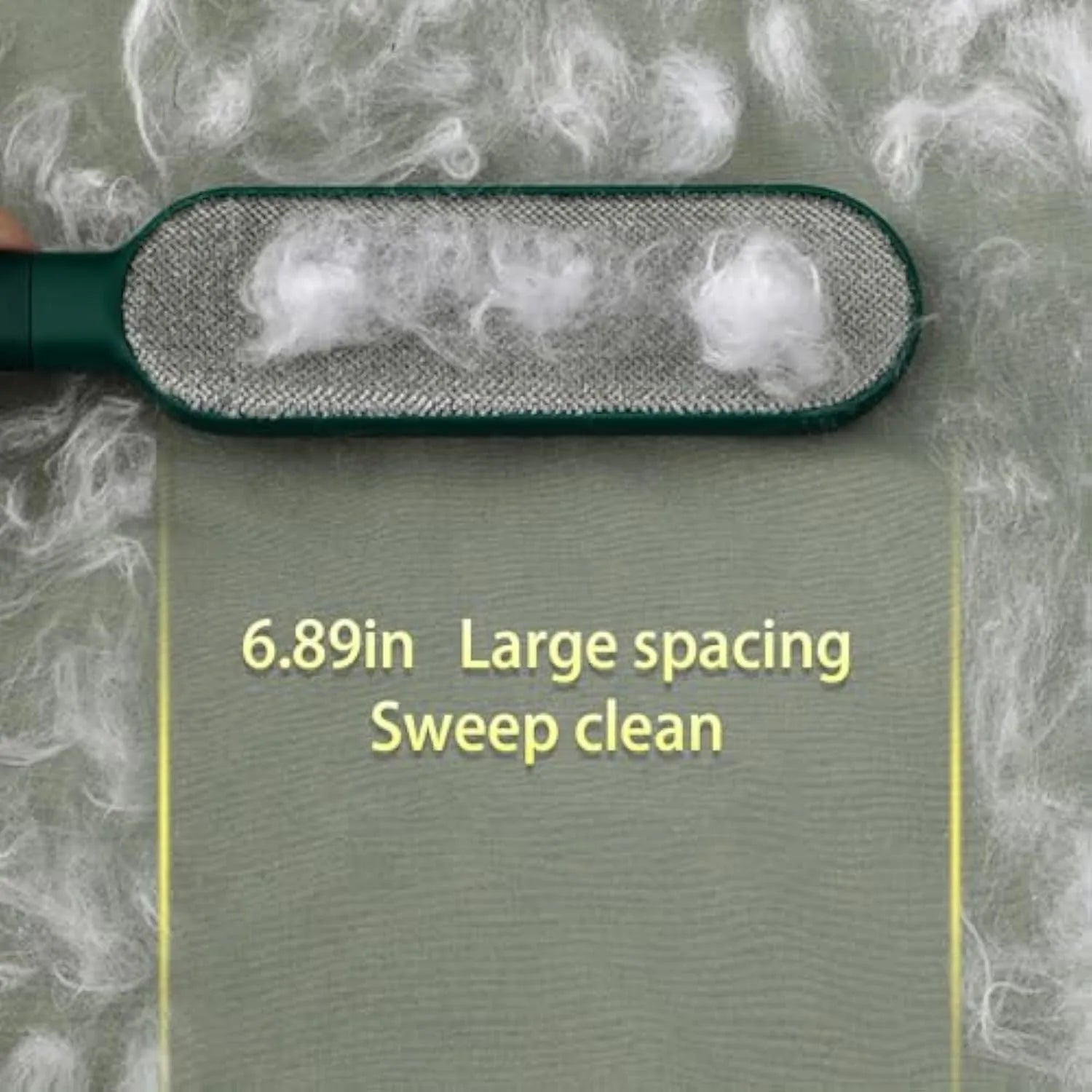 Pet hair remover brush with storage base in blue, green or white colours