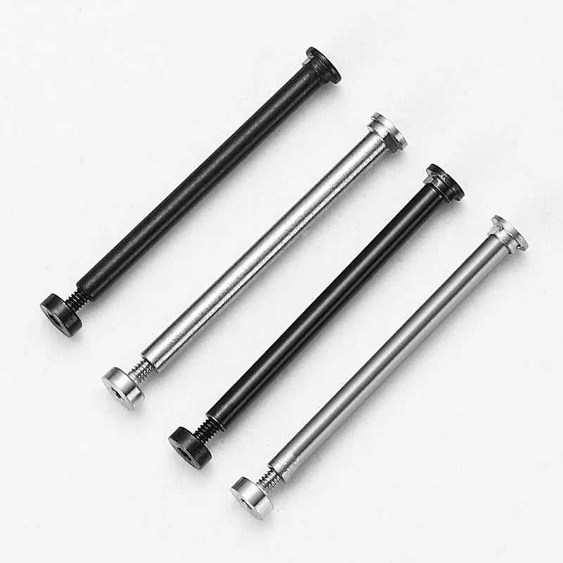 Metal screw rod accessory for children's phone watch strap in black and silver