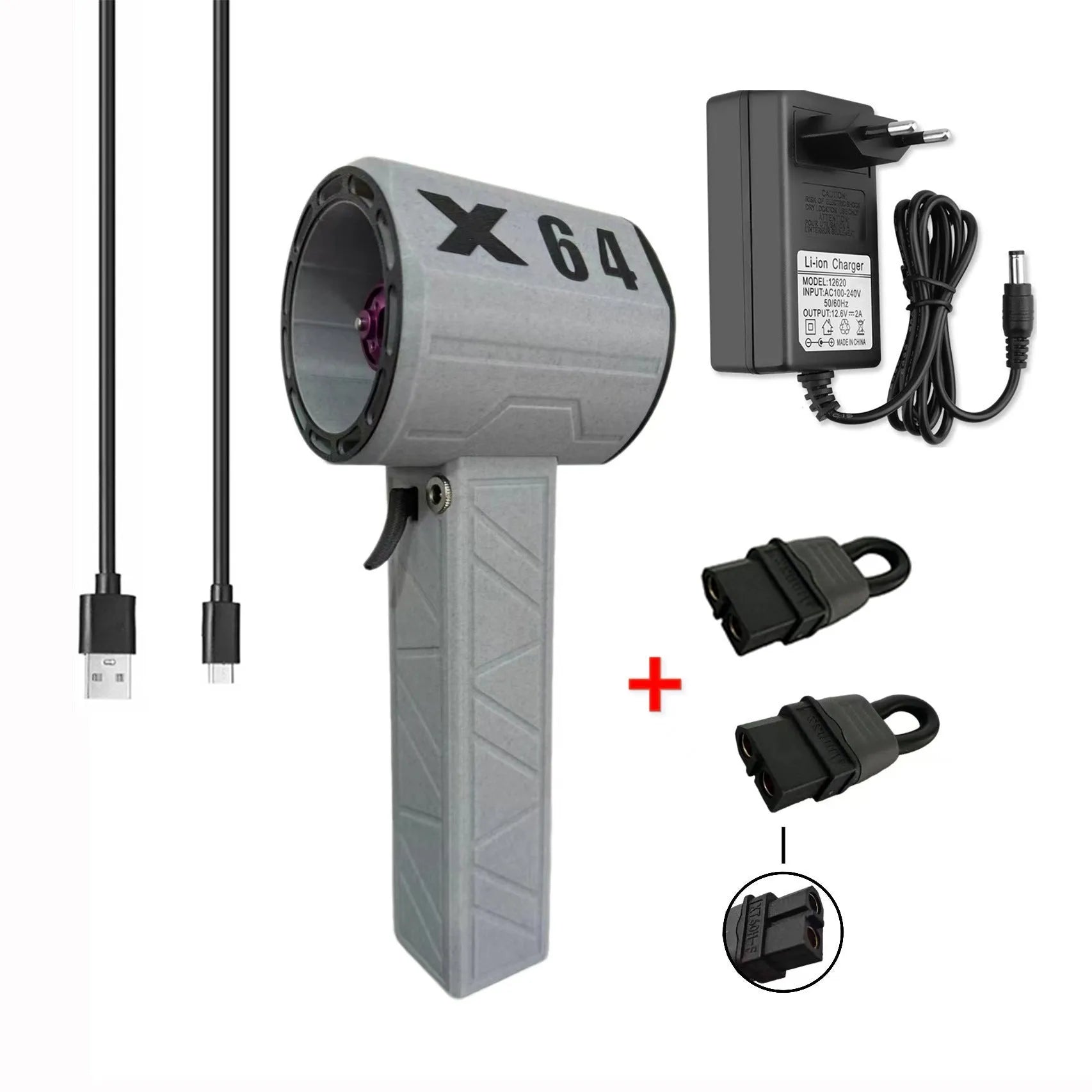 64mm turbo fan industrial grade handheld hair dryer black grey red car wash drying tool