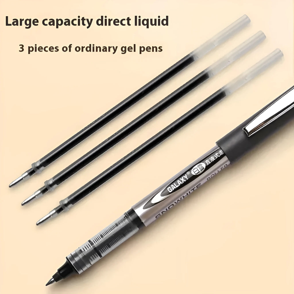 Water-based quick-drying signature pen with 0.5mm fine tip shown in multiple ink colour options