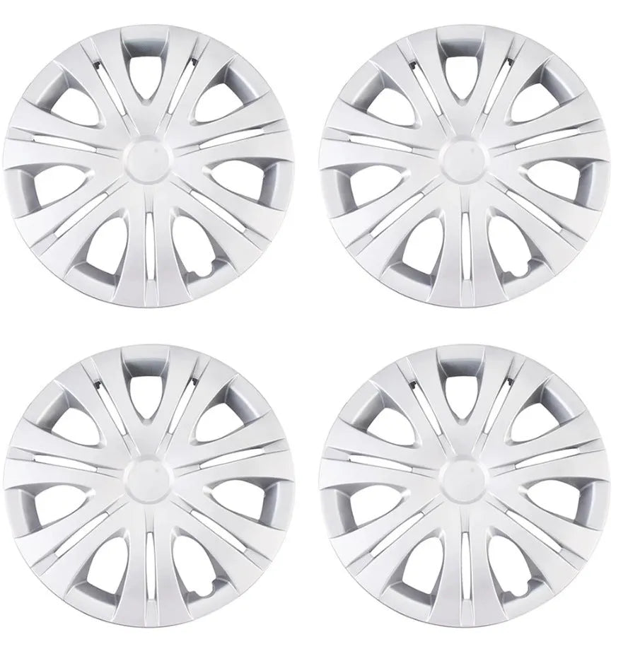 Monochrome ABS plastic wheel hub cover for universal car fitment