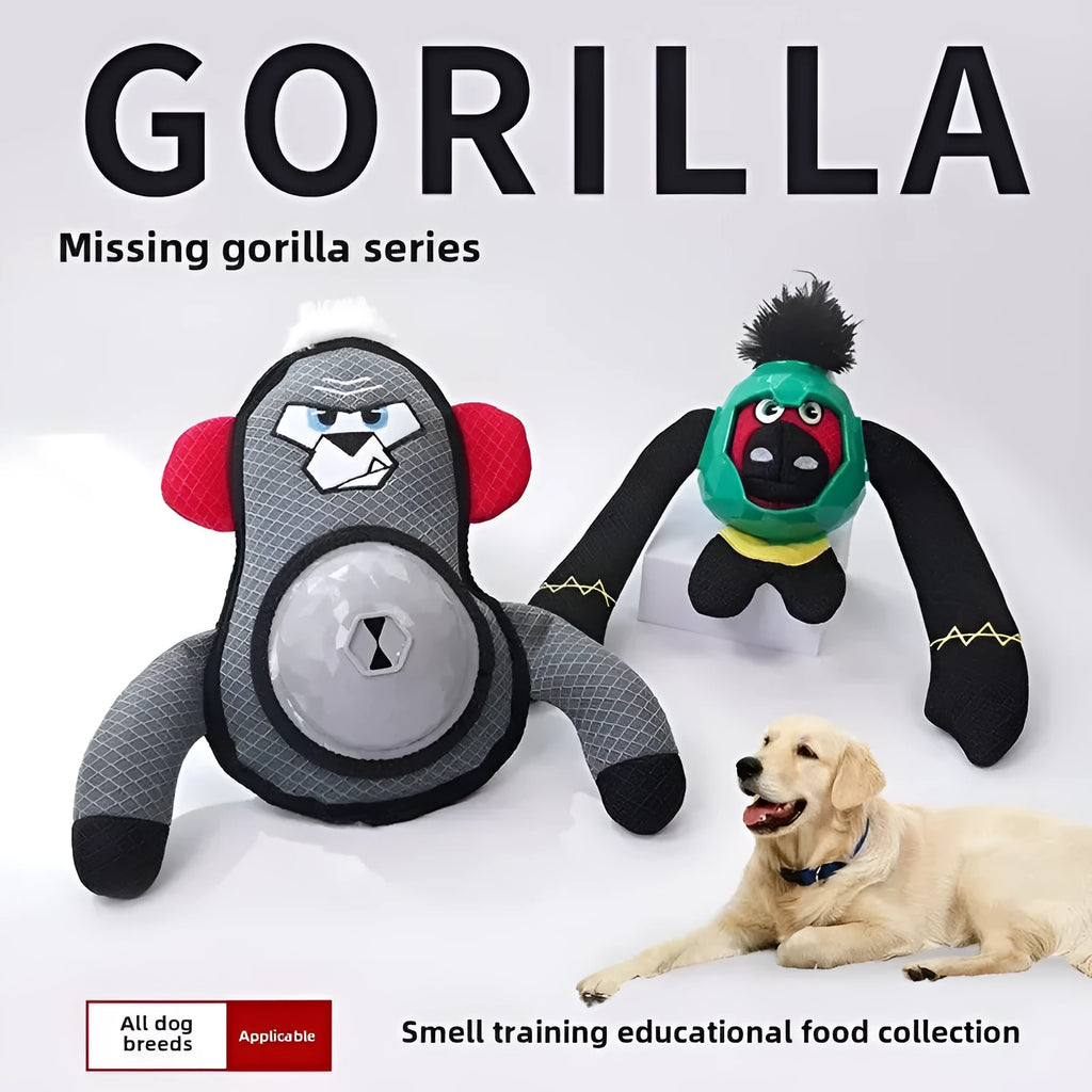 Missing Food Dog Toy Gorilla Sound Paper Sound Bite Resistant Puzzle Interactive Pet Product Green