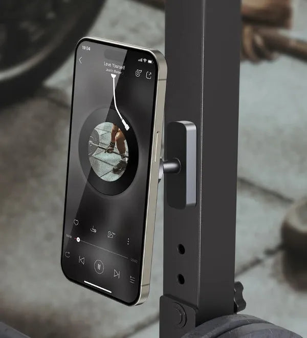 H160 G17 magnetic mobile phone holder with silicone bracket for cars and gyms.