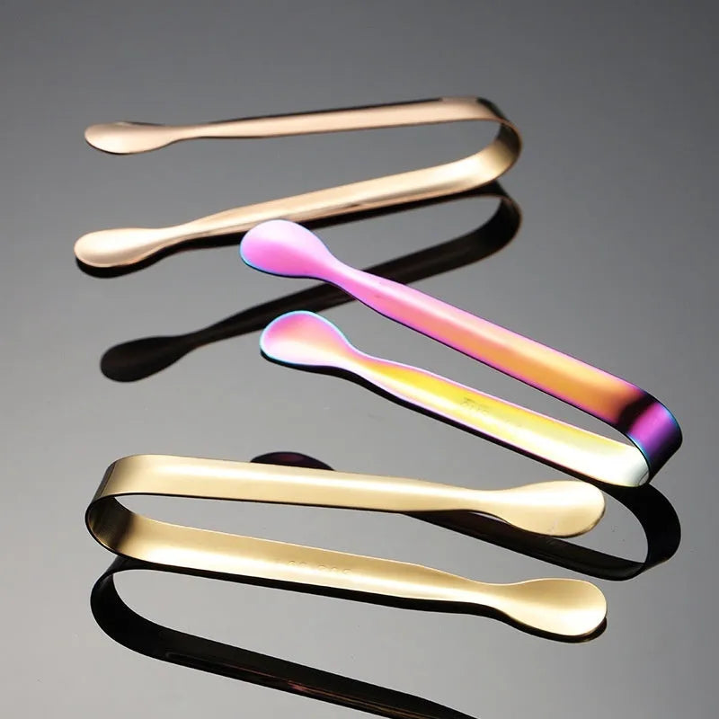 Stainless steel cocktail ice clip in silver, gold, rose gold, magic colour or black for bar and home drinks use