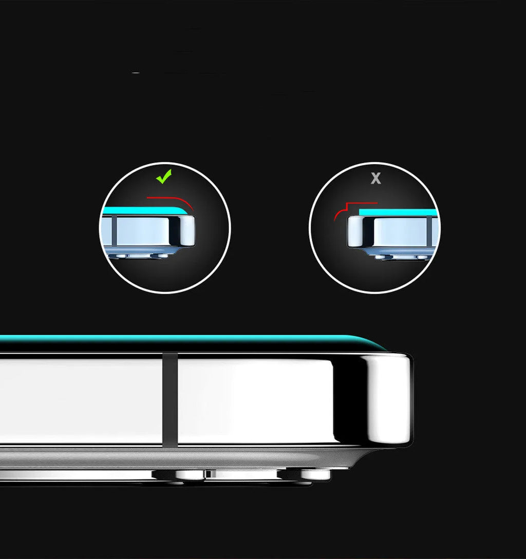 Tempered glass screen protector for iPhone 12 13 14 series with second sticker box