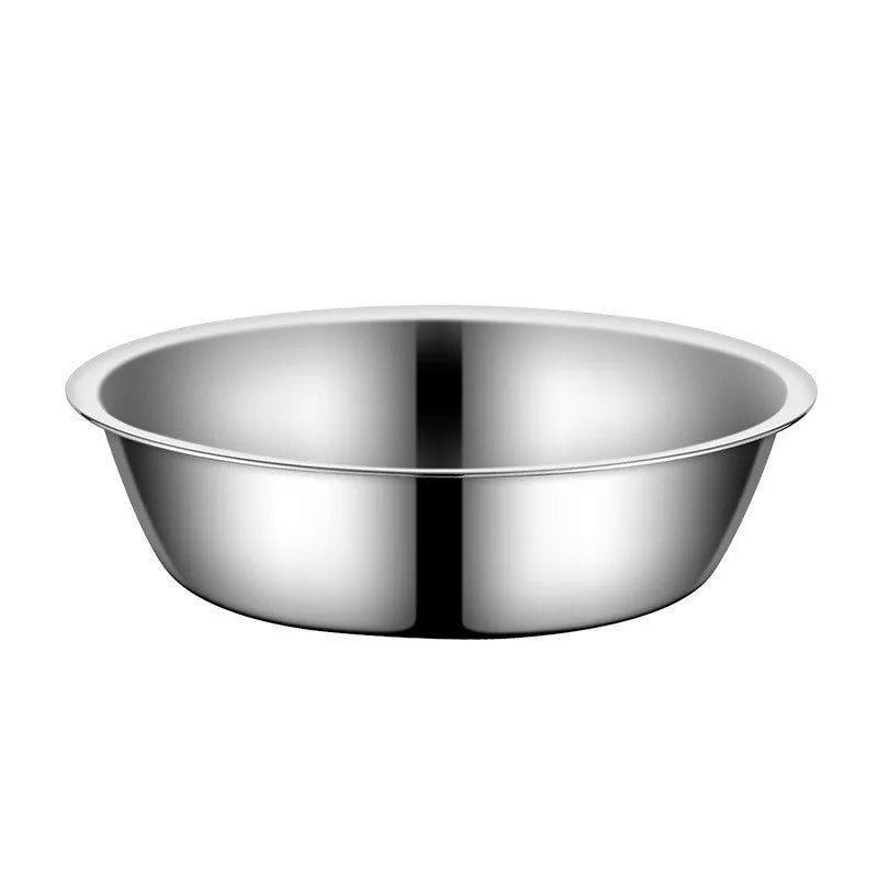 A stainless steel pet bowl for cats and dogs, shown in one of five available sizes.